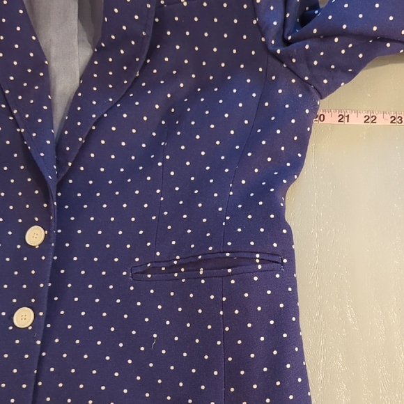 Banana Republic Navy Polka Dot‎ Blazer size 14 - Picture 8 of 9